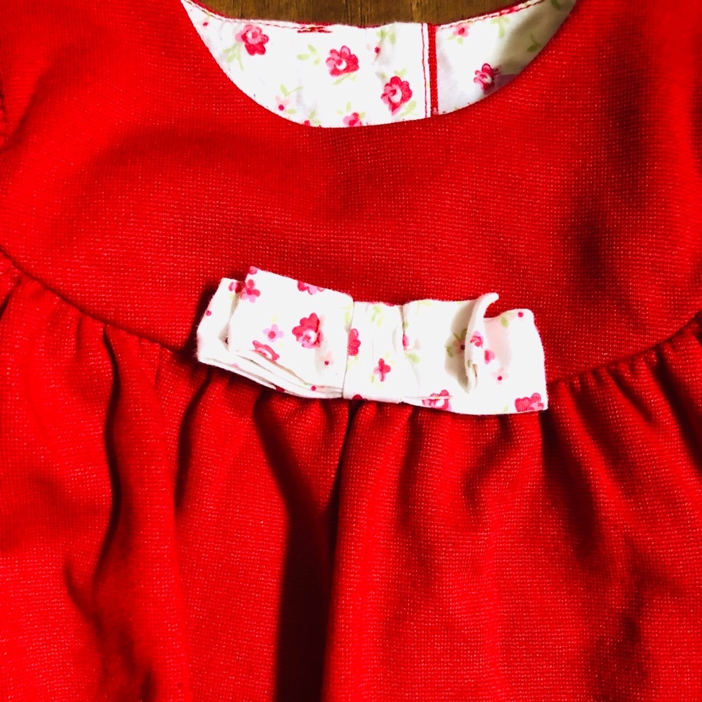 Jesse Franz Red Dress Toddler Girl Dress Red Short sleeve dress toddler dress - Picture 4 of 5